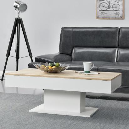 Masă de cafea pentru living Lünen 110x60 cm cu 2 spații depozitare