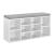 Schuhregal Ymir 103x30x48 cm 10 Ablageflächen Sitzbank Weiß/Grau en.casa