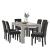 Set dining Kramfors cu masă 140x90 cm și 6 scaune, stejar/gri închis