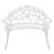 Bancă de grădină Monfalcone din fontă, design antichizat alb