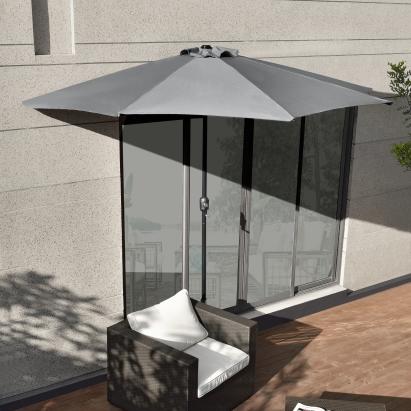 Umbrelă semirotundă pentru balcon Eger 300 cm, gri, UV20