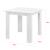 Masă dining pătrată Algermissen 80x80 cm albă pentru 4 persoane