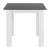 Masă dining Algermissen 80x80 cm pentru 4 persoane, gri închis/alb