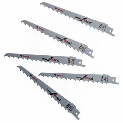 Set 5 pânze pentru ferăstrău sabie Bosch S 617 K Basic for Wood, 150 mm