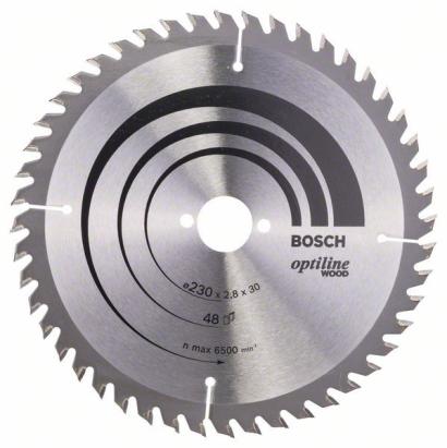 Panza circulara Bosch Optiline Wood pentru lemn 230x30 mm, 48 dinti