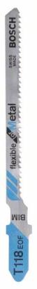 Set 5 panze Bosch T 118 EOF pentru fierastrau vertical, metal, 83 mm