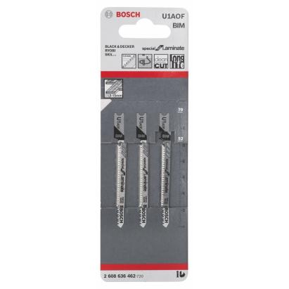 Set 3 pânze Bosch U1AOF Special pentru laminat, BIM, 70 mm