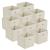 Faltbox 10er-Set 30x30x28 cm Vliesstoff Beige en.casa