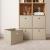 Faltbox 10er-Set 30x30x28 cm Vliesstoff Beige en.casa