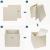 Faltbox 10er-Set 30x30x28 cm Vliesstoff Beige en.casa