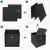 Faltbox 10er-Set 30x30x28 cm Vliesstoff Schwarz en.casa