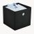 Faltbox 10er-Set 30x30x28 cm Vliesstoff Schwarz en.casa