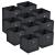 Faltbox 10er-Set 30x30x28 cm Vliesstoff Schwarz en.casa