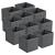 Faltbox 10er-Set 30x30x28 cm Vliesstoff Dunkelgrau en.casa