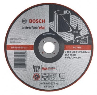 Disc de degrosare Bosch pentru inox si metal, 180 x 3,0 mm