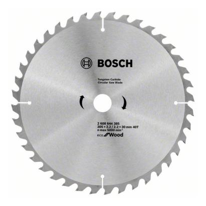 Panza circulara Bosch Eco for Wood 305x30 mm, 40 dinti, pentru lemn