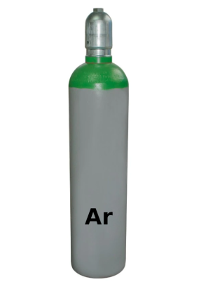 Butelie metalică argon 10L, 200 bar, verde, capacitate 2 mc