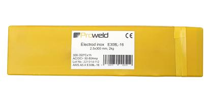 Electrod inox ProWELD E308L-16 2.5x300 mm, tub 2 kg
