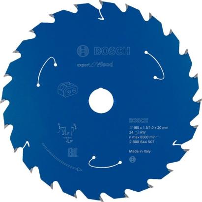 Panza circulara Bosch Expert for Wood pentru lemn, 165x20x1,5 mm, 24 dinti