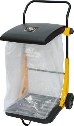 Coș pentru colectarea frunzelor Texas 80 L, cu roți și suport sac