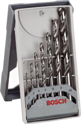Set 7 burghie pentru metal Bosch HSS-G, 2-10 mm, in caseta