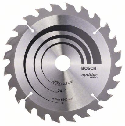 Panza circulara Bosch Optiline Wood pentru lemn, 235x30 mm, 24 dinti