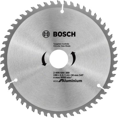 Panza circulara Bosch Eco for Aluminium 190x30 mm, 54 dinti