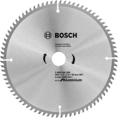 Panza circulara Bosch Eco for Aluminium 254x30x3 mm, 80 dinti