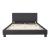 Pat tapitat din piele ecologică 140x200 cm negru, cu somieră