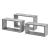 Set 3 rafturi de perete Mandal, dimensiuni diferite, aspect beton