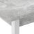 Masă de dining Den Haag 120x60 cm cu aspect beton și picioare albe