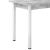 Masă de dining Den Haag 120x60 cm cu aspect beton și picioare albe