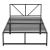 Pat metalic Meran 90x200 cm cu saltea inclusă, negru, din oțel