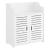 Badezimmerschrank Trosa 72x60x32 cm WPC Weiß en.casa