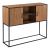 Sideboard Motala mit Ablage und Schranktüren Dunkler Holzton/Schwarz [en.casa]