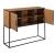 Sideboard Motala mit Ablage und Schranktüren Dunkler Holzton/Schwarz [en.casa]