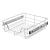 2er-Set Teleskopschublade 47x44x14 cm Stahl Silber [en.casa]
