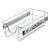 2er-Set Teleskopschublade 27x44x14 cm Stahl Silber [en.casa]
