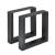 Bankgestell Makers 2er-Set 40x43 cm Stahl Schwarz [en.casa]