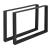 Esstischgestell Makers 2er-Set 100x72 cm Stahl Schwarz [en.casa]