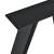 Set 2 picioare de masa trapezoidale din oțel negre 40x10x40 cm