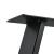 Set 2 picioare de masa trapezoidale din oțel negre 40x10x40 cm
