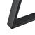 Set 2 picioare de masa trapezoidale din oțel negre 40x10x40 cm
