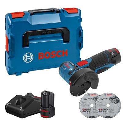 Polizor unghiular Bosch GWS 12V-76 brushless, 2x 3Ah, incarcator, L-Boxx