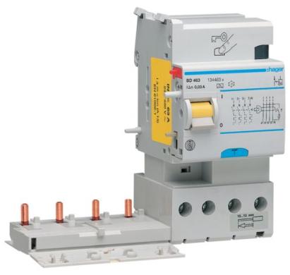 Bloc diferențial Hager BD463 4P 63A 30mA AC pentru tablou electric