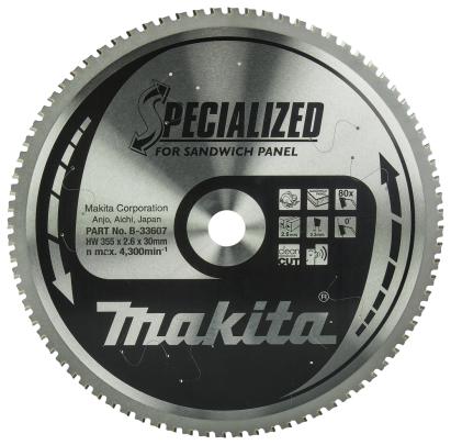 Panza circulara Makita pentru panouri sandwich 355x30x2,6 mm, 80 dinti