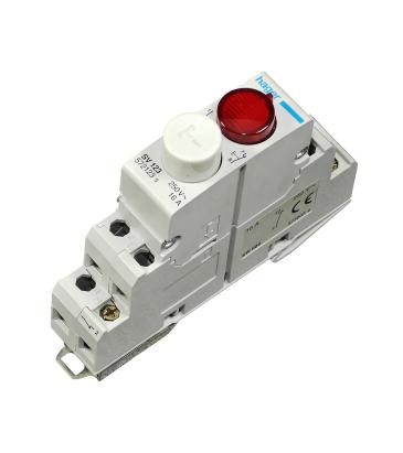 Pulsant cu lampa rosie Hager SV123, 230V, 0.8W, LED, NC