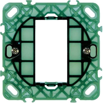 Suport aparataj încastrat Vimar plan, 1 modul, 71x71 mm, verde