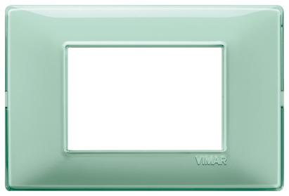Rama întrerupător Vimar 3 module 170x80 mm, verde menta, montaj vertical/orizontal