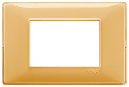 Rama Vimar pentru intrerupator 3 module, chihlimbar, 170x80 mm